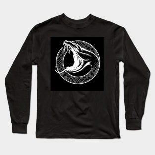 Snake Head Print Long Sleeve T-Shirt
